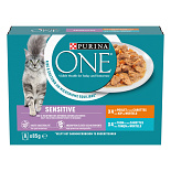 Purina One Kattenvoer Sensitive Kip & Tonijn 8 x 85 gr