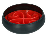 Eat Slow Live Longer Tumble Feeder red