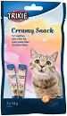 TRIXIE kattensnack creamy met witvis <br>5 x 14 gr