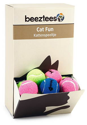 Beeztees Tennisbal met Bel en Print Assorti