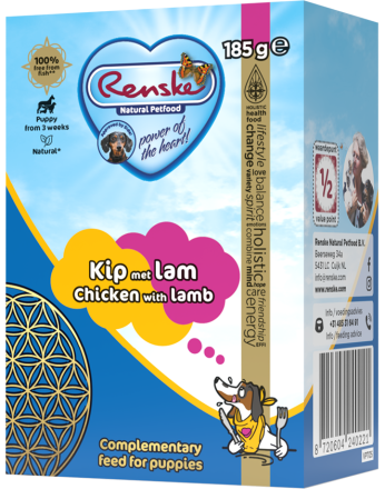 Renske Vers hondenvoer Puppy Kip met Lam 185 gr