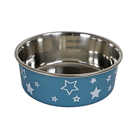 Voer- en Drinkbak Sterrenprint Blauw