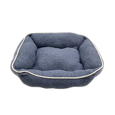 Hondenmand Teddy met Bies Blauw<br> 50 x 40 cm