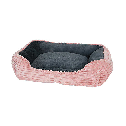 Hondenmand Corduroy Roze/Grijs 50 x 40 cm