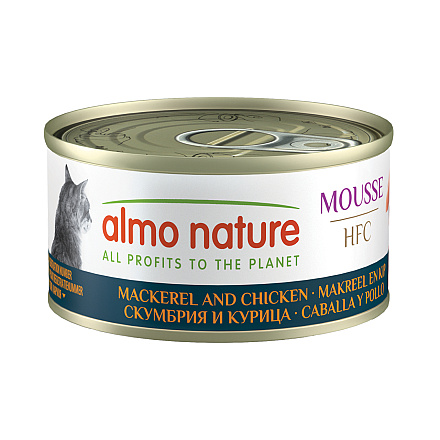 Almo Nature Kattenvoer HFC Mousse Makreel & Kip 70 gr