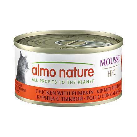 Almo Nature Kattenvoer HFC Mousse Kip & Pompoen 70 gr