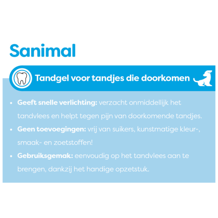 Sanimal Tandgel voor Tandjes die doorkomen 50 gr