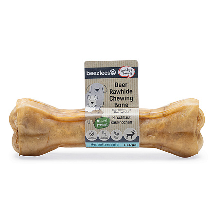 Beeztees Kauwbot Hertenhuid 17 cm