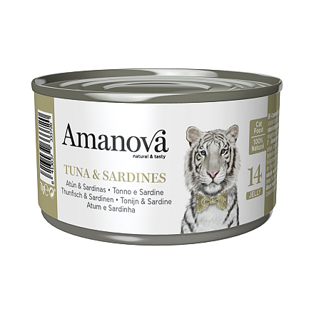 Amanova Kattenvoer Tuna & Sardines in Jelly 70 gr