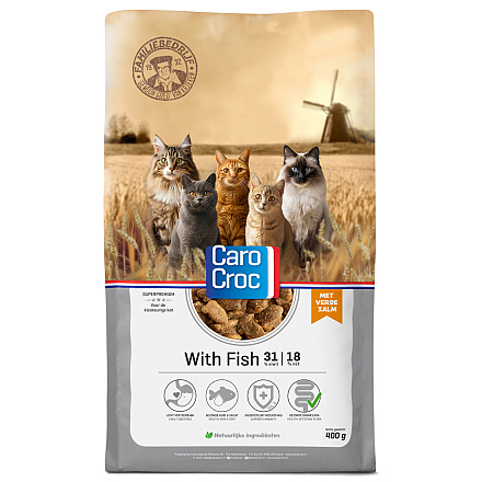 CaroCroc Kattenvoer with Fish 400 gr