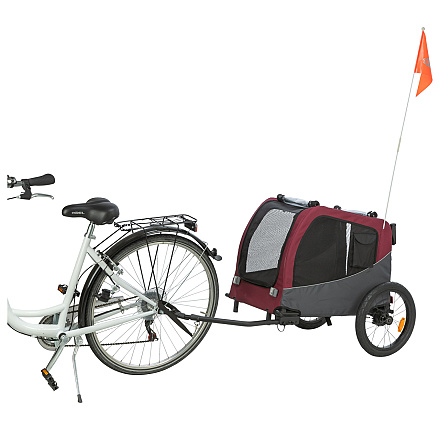 TRIXIE Hondenfietskar Grijs/Rood
