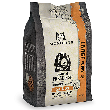 Monopets Hondenvoer Fresh Fish Puppy Large Salmon 12,5 kg