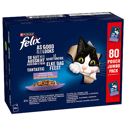 Felix Elke Dag Feest Mix Selectie in Gelei<br> 80 x 85 gr