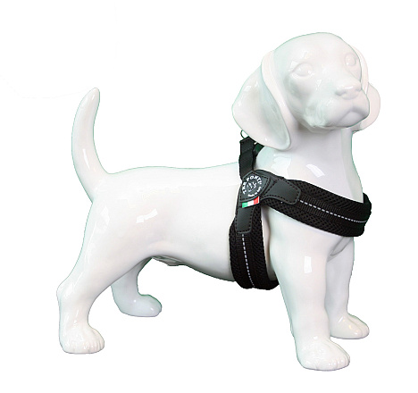 Tre Ponti hondentuig mesh Fibbia Reflective zwart