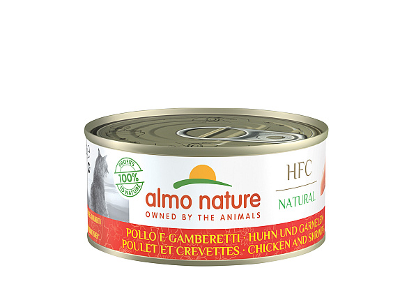 Almo Nature kattenvoer HFC Kip & Garnalen 150 gr