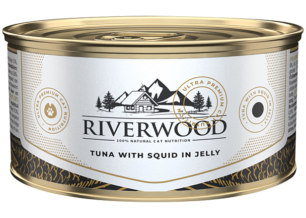 Riverwood kattenvoer Tuna with Squid in Jelly 85 gr