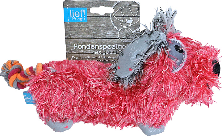 lief! lifestyle Girls Teckel Staand met Piep Assorti 25 cm